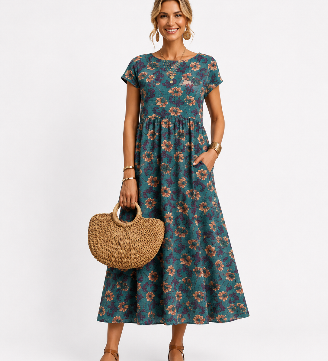 Florene | Rochie de vară cu mânecă scurtă