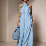 DOROTA | Rochie maxi cu buzunare