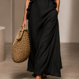 DOROTA | Rochie maxi cu buzunare