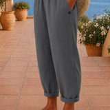 Maja | Pantaloni din in lejera