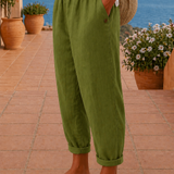 Maja | Pantaloni din in lejera