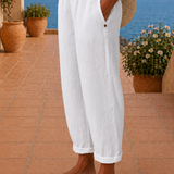Maja | Pantaloni din in lejera
