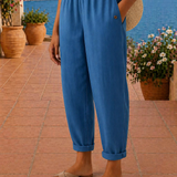 Maja | Pantaloni din in lejera