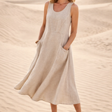 Luna – Rochie midi confortabilă în croială A