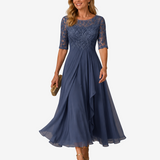 Rose — Rochie Midi din Dantelă