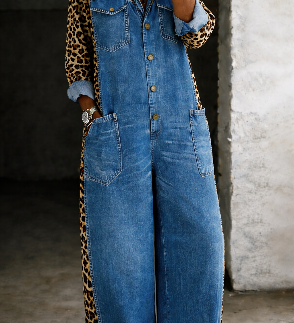 Amanda™ | Combinație de cămașă din denim
