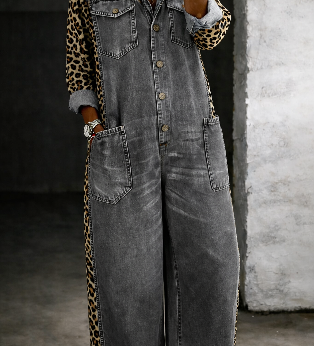 Amanda™ | Combinație de cămașă din denim