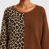Marina | Pulover Lejer cu Model Leopard