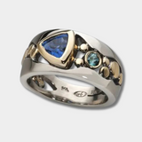 Inel Leonie - Vintage Cristal Albastru