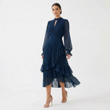 Felicia - Rochie cu pliuri și mâneci largi