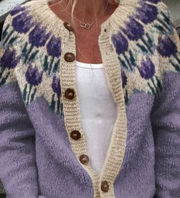 Keysha - Cardigan cu flori