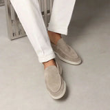 Loafer Clasic Din Suede Gri Deschis