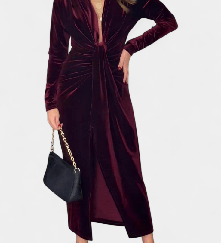 LaVerna™ | Rochie de catifea luxoasă