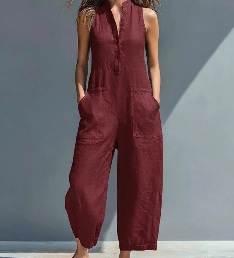 ŻELISŁAWA | Salopetă cu pantaloni largi