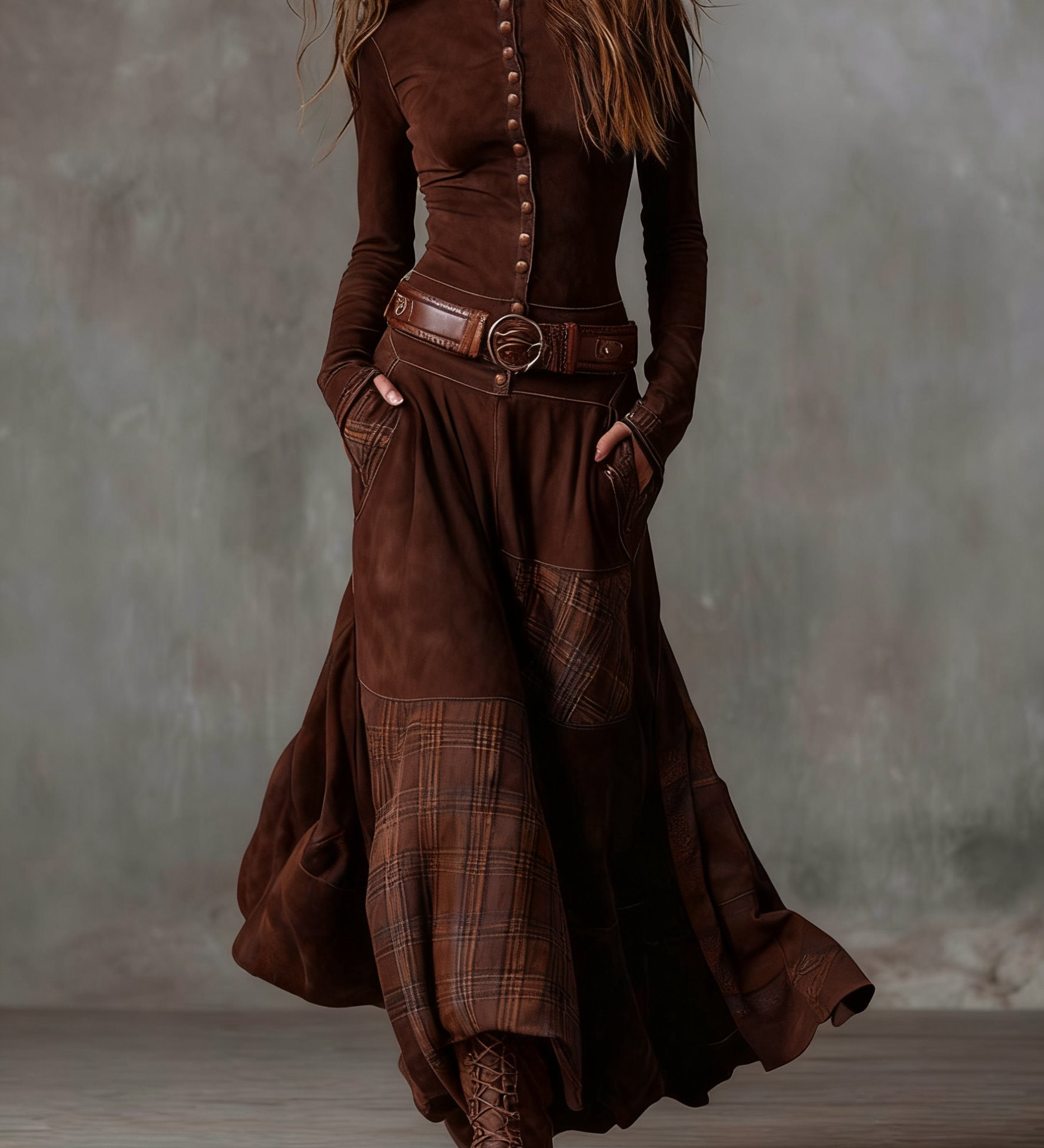 Jada | Rochie maxi cu curea