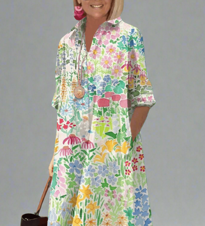 Nadine - Rochie florală de primăvară pentru un stil fără griji