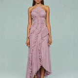 LIYANA | Rochie cu volane spiralate