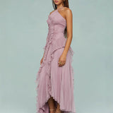 LIYANA | Rochie cu volane spiralate