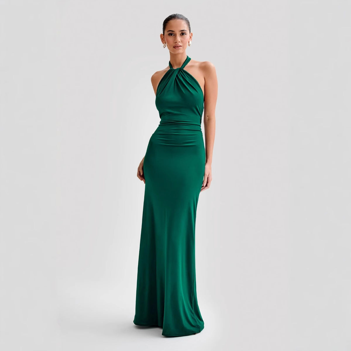JANA | Rochie Maxi cu Guler Halter