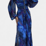 Quintessa™ | Rochie Maxi Plisată Colorată
