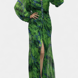 Quintessa™ | Rochie Maxi Plisată Colorată