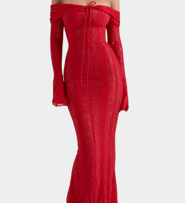 Rosalie™ | Rochie stilată cu umeri descoperiți