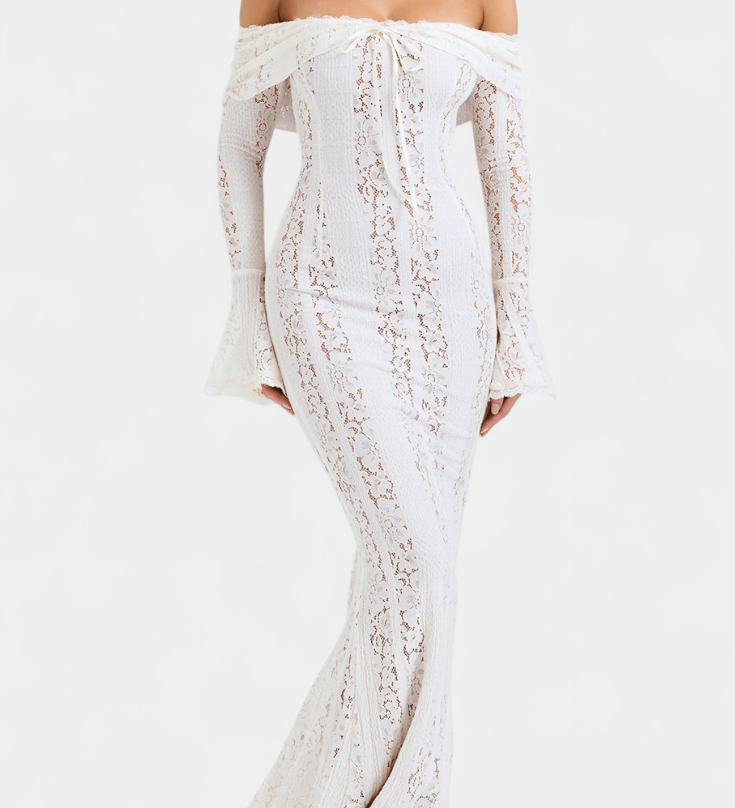 Rosalie™ | Rochie stilată cu umeri descoperiți