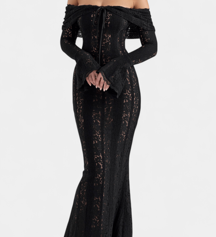 Rosalie™ | Rochie stilată cu umeri descoperiți