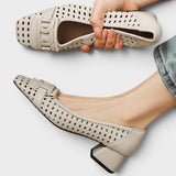 Patrizia | Pantofi cu Toc cu Aspect de Piele Împletită