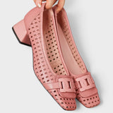Patrizia | Pantofi cu Toc cu Aspect de Piele Împletită