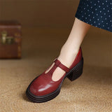 Ileana | Pantofi Mary Jane cu Toc Gros Élise