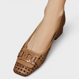 Patrizia | Pantofi cu Toc cu Aspect de Piele Împletită