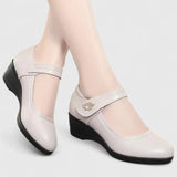 Ileana | Pantofi Mary Jane cu Toc Compensat Élise