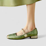 Ileana | Pantofi cu Aspect Satinat și Toc Ornamentat Camille