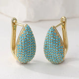 Cercei Droppformade Turkos Pavé
