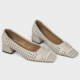 Patrizia | Pantofi cu Toc cu Aspect de Piele Împletită