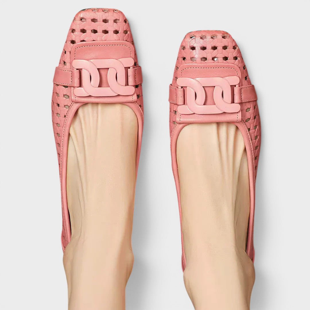 Patrizia | Pantofi cu Toc cu Aspect de Piele Împletită