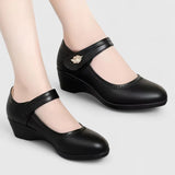 Ileana | Pantofi Mary Jane cu Toc Compensat Élise