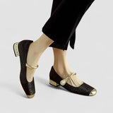 Ileana | Pantofi cu Aspect Satinat și Toc Ornamentat Camille
