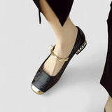 Ileana | Pantofi cu Aspect Satinat și Toc Ornamentat Camille