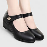Ileana | Pantofi Mary Jane cu Toc Compensat Élise