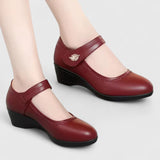 Ileana | Pantofi Mary Jane cu Toc Compensat Élise