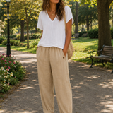Maja | Pantaloni din in lejera