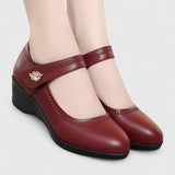 Ileana | Pantofi Mary Jane cu Toc Compensat Élise