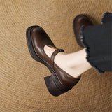 Ileana | Pantofi Mary Jane cu Toc Gros Élise