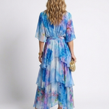 Calista | Rochie Maxi cu Decolteu în V și Talie Legată