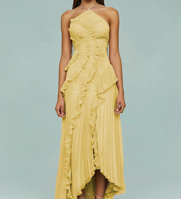 LIYANA | Rochie cu volane spiralate