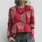 Vera | Pulover cu Model Geometric