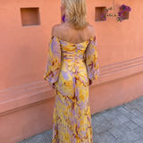 GRETA™ – ROCHIE FLORALĂ LUNGĂ CU DECUPAJ ADÂNC