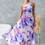 ELLA | Rochie Midi Plisată cu Un Umăr